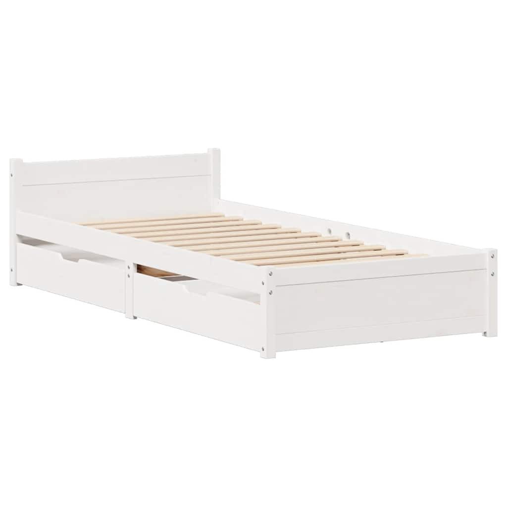 vidaXL Bett Massivholzbett ohne Matratze Weiß günstig online kaufen
