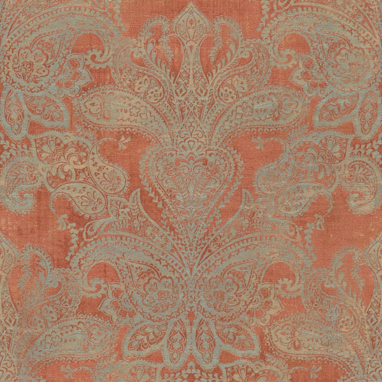 Bricoflor Orientalische Tapete mit Paisley Muster Orange Gold Terracotta Vl günstig online kaufen