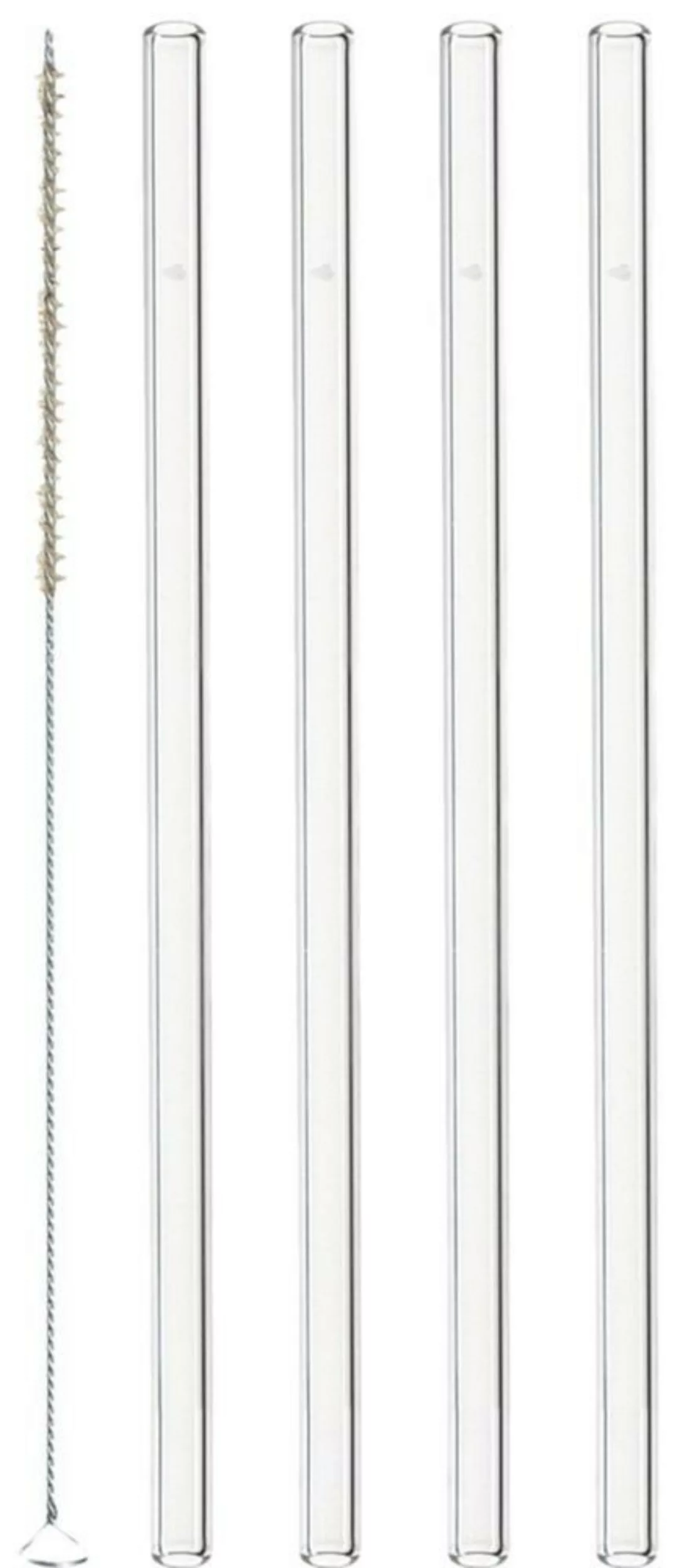 Leonardo 4 CIAO Glastrinkhalme 20cm + Bürste Glasstrohhalme Strohalme aus G günstig online kaufen