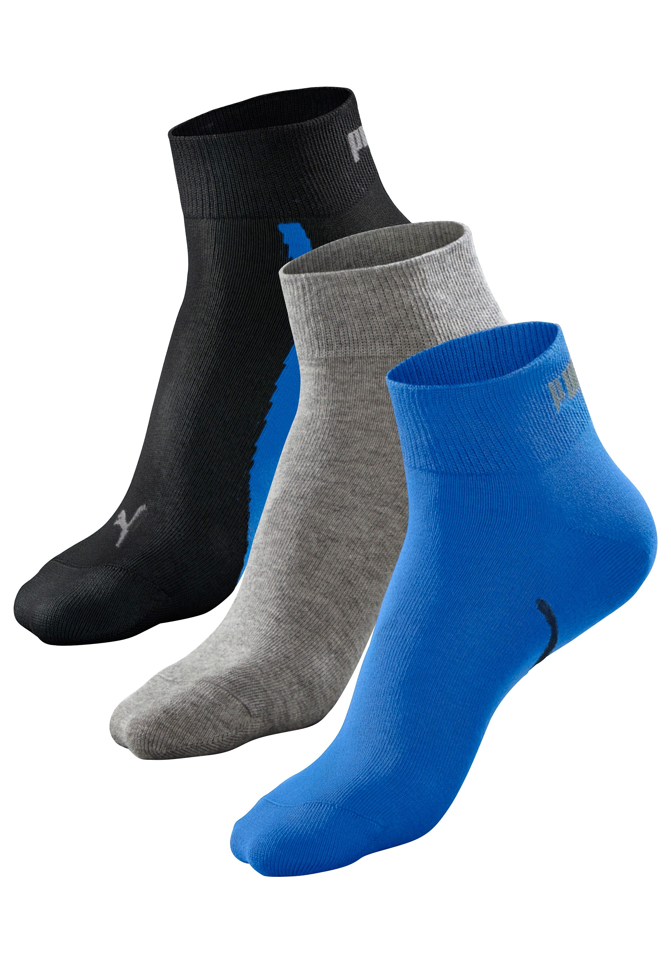 PUMA Sportsocken, (3 Paar), mit kurzem geripptem Schaft günstig online kaufen