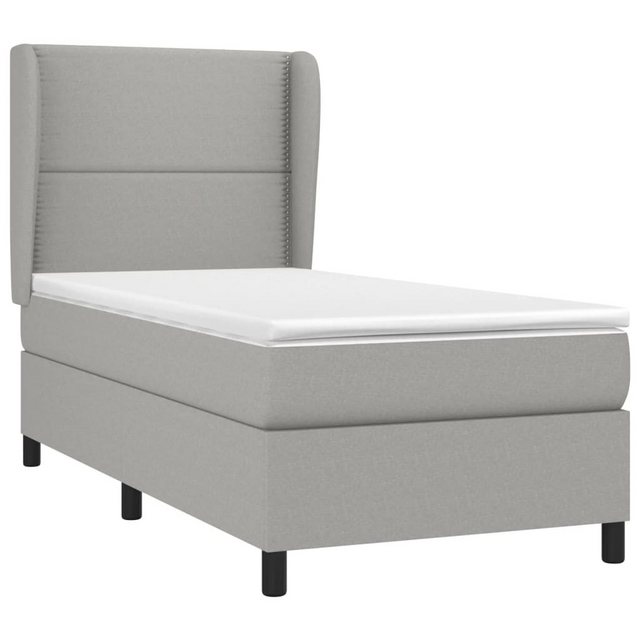 vidaXL Boxspringbett mit Matratze Hellgrau 80x200 cm Stoff1379112 günstig online kaufen