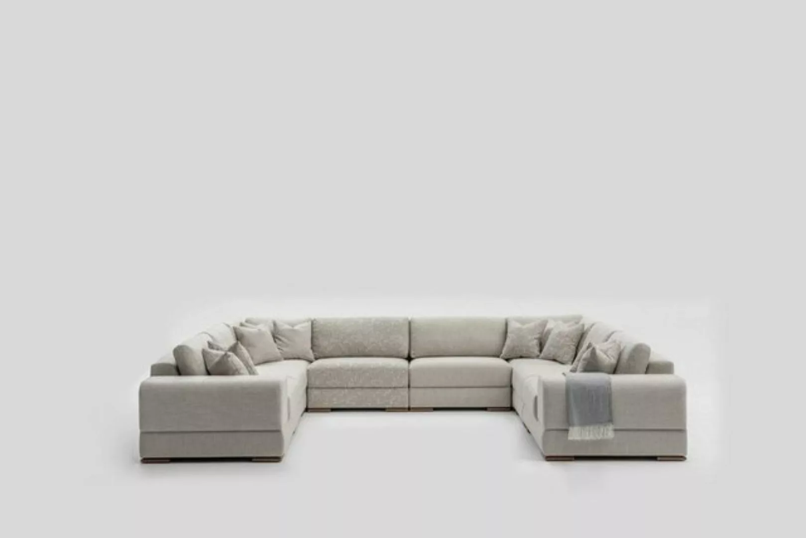 JVmoebel Ecksofa Grau Sofa U Form Modern Design Luxus Wohnzimmer Big, Made günstig online kaufen