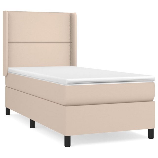 vidaXL Boxspringbett mit Matratze Cappuccino-Braun 90x190cm Kunstleder14662 günstig online kaufen