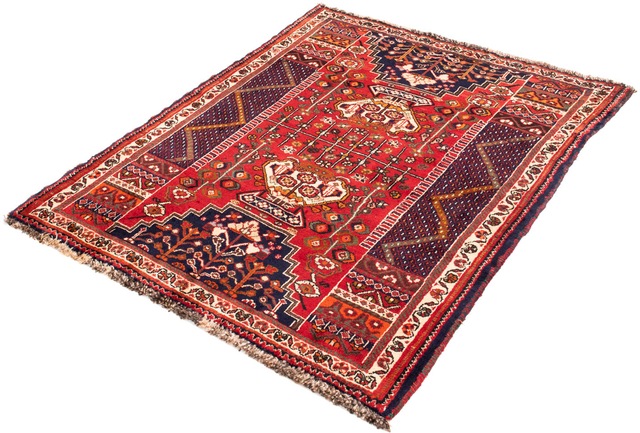 morgenland Orientteppich »Perser - Nomadic - 135 x 107 cm - dunkelrot«, rec günstig online kaufen