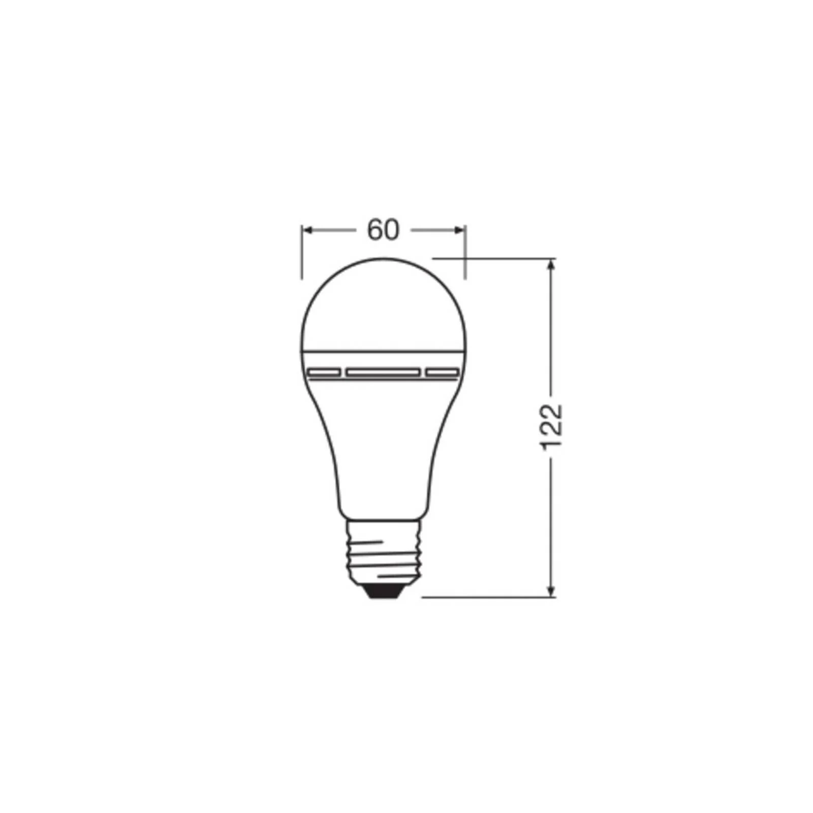 OSRAM LED-Akku-Leuchtmittel Birne E27 8W matt 2700K Notlicht günstig online kaufen