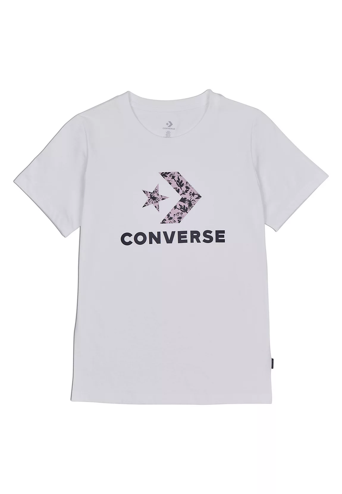 Converse Damen T-Shirt STAR CHEVRON HYBRID FLOWER TEE 10022558 102 White We günstig online kaufen