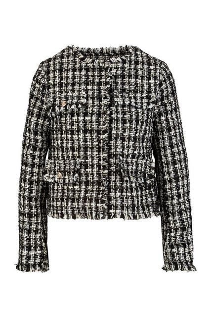 19V69 Italia by Versace Blouson GIORGIA Damen Tweed-Jacke in Schwarz-Weiß m günstig online kaufen