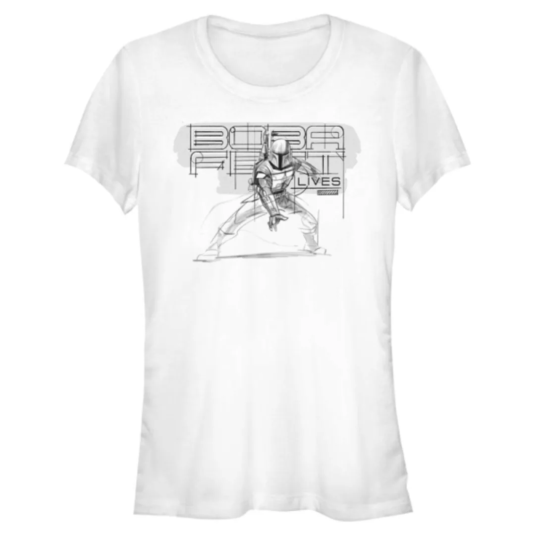 Star Wars - Book of Boba Fett - Boba Fett Boba Lives Pencil Sketch - Frauen günstig online kaufen