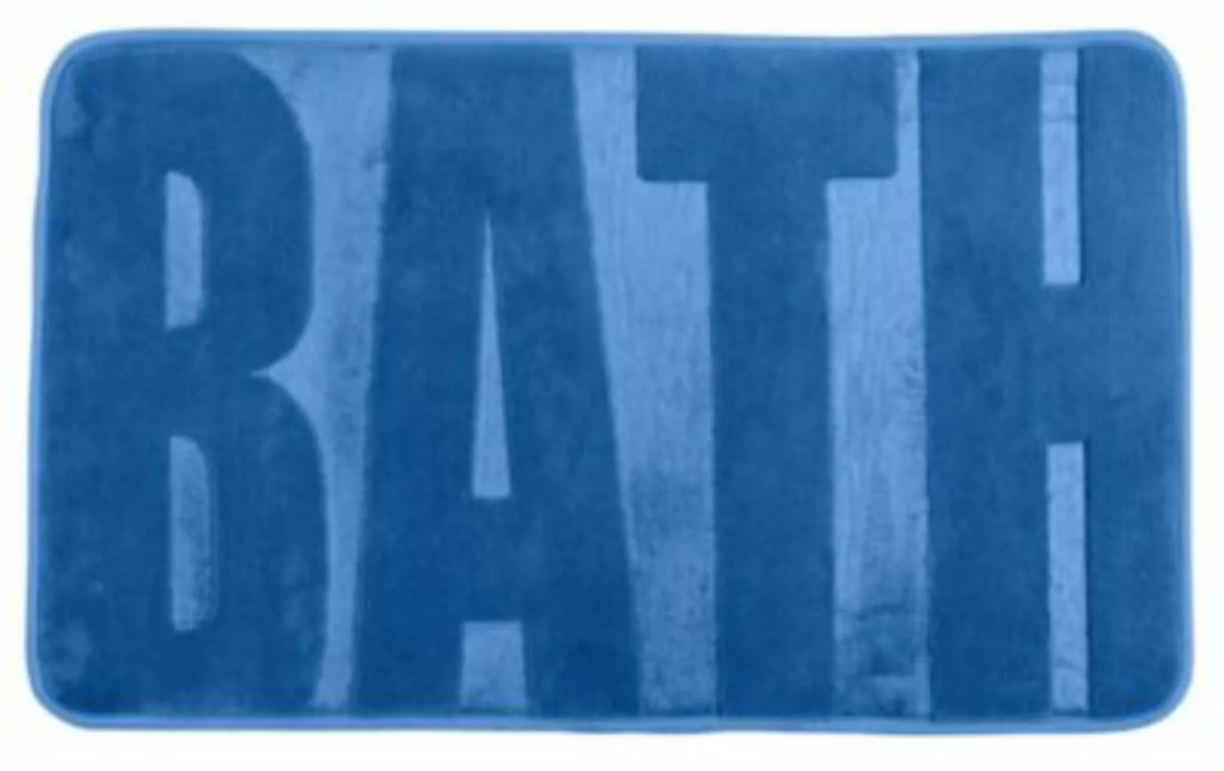 WENKO Badteppich Memory Foam Bath, Fjord Blue, 50 x 80 cm blau günstig online kaufen