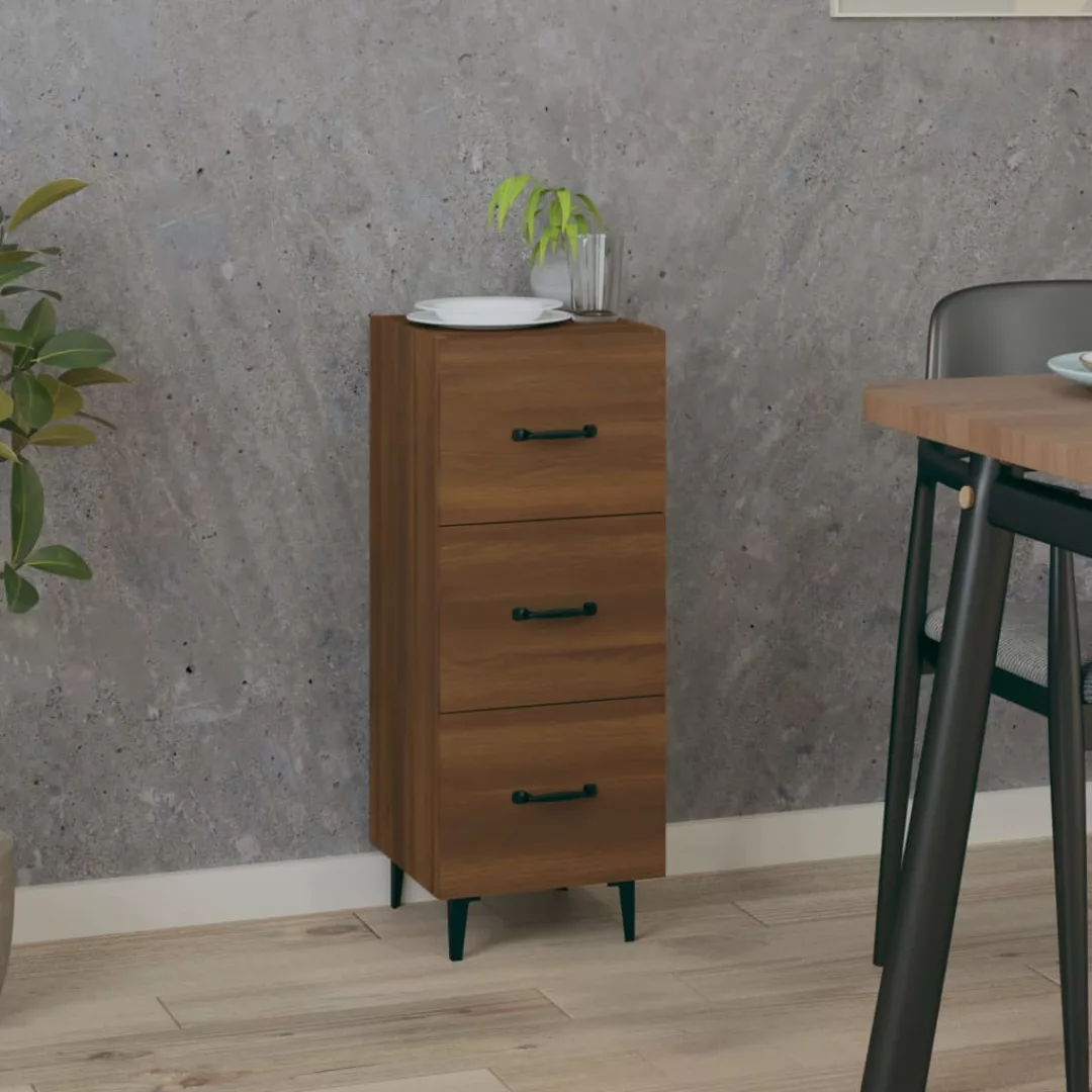 Vidaxl Sideboard Braun Eichen-optik 34,5x34x90 Cm Holzwerkstoff günstig online kaufen