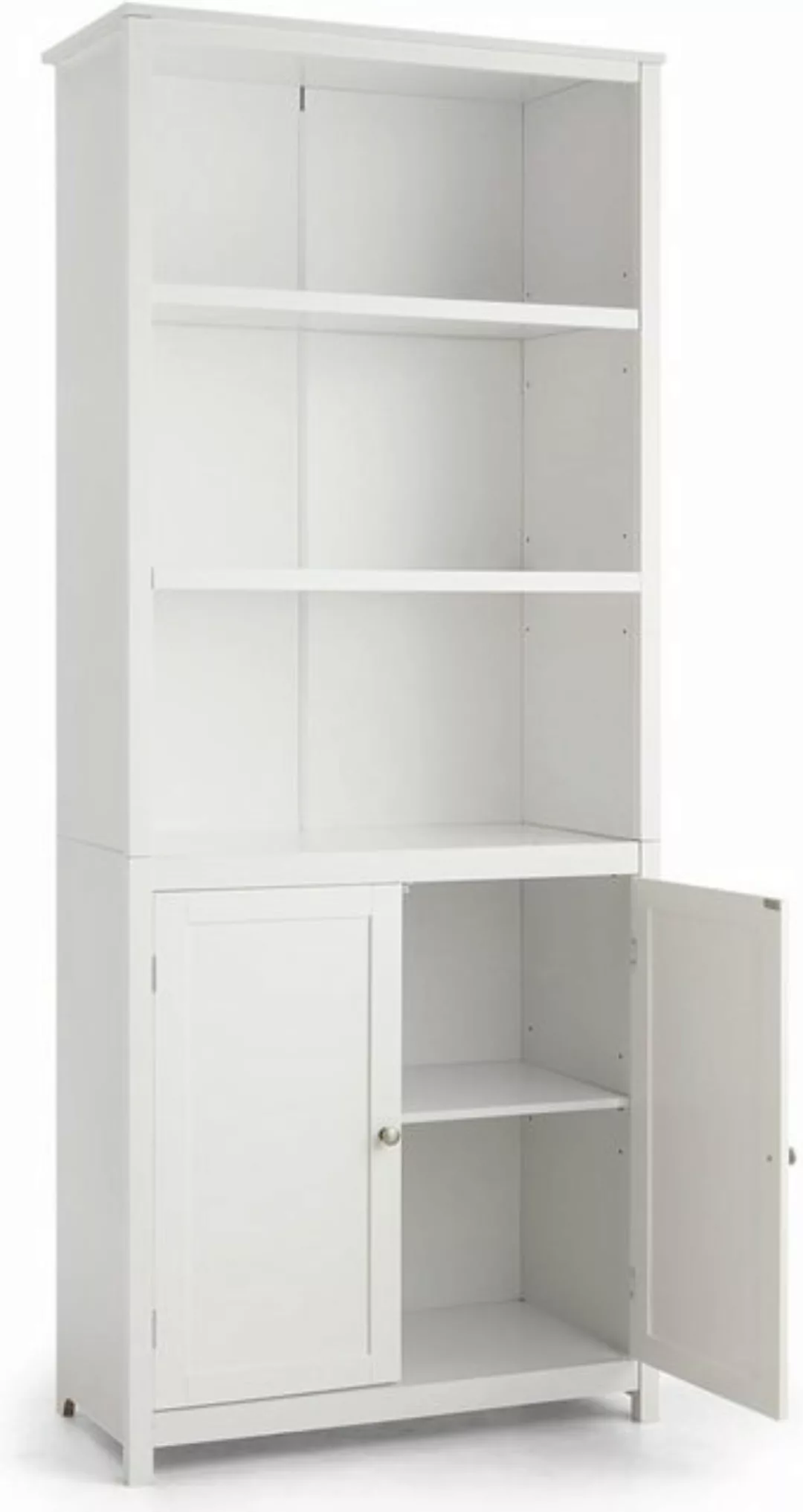 KOMFOTTEU Hochschrank Bücherschrank mit 3 offenen Ablagen, 74,5 x 35,5 x 18 günstig online kaufen