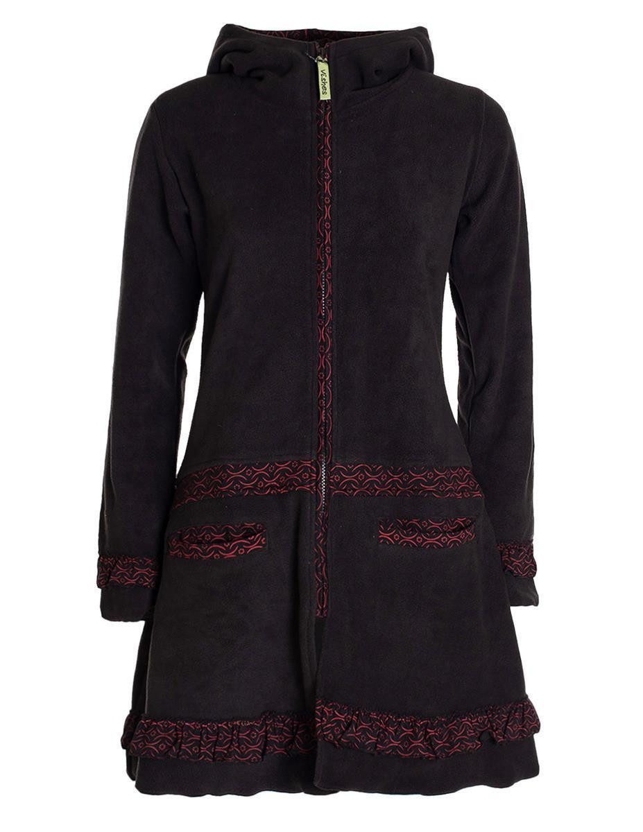 Vishes Kurzmantel Lange Fleecejacke Fleecemantel Übergangsjacke günstig online kaufen