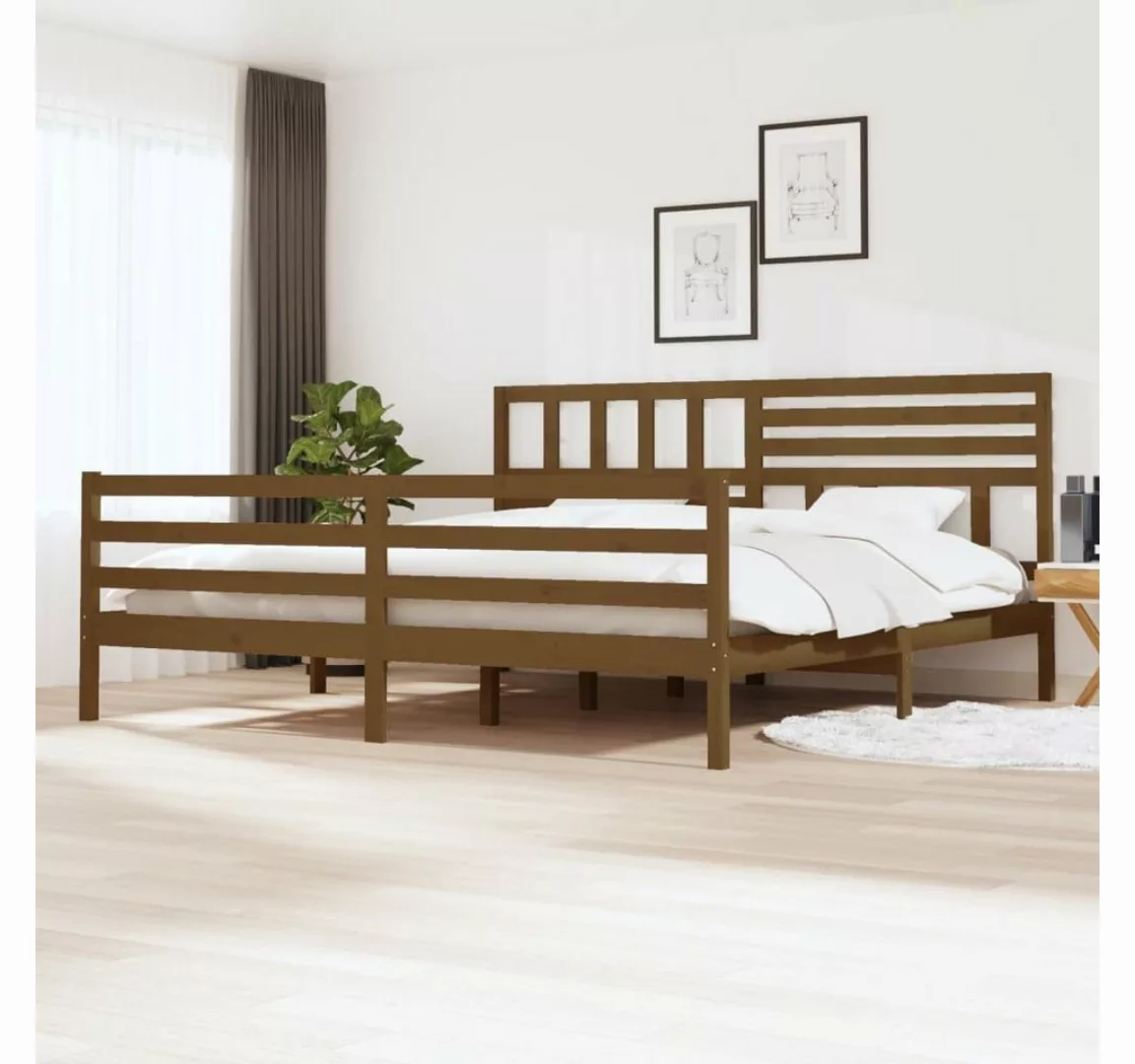 furnicato Bett Massivholzbett Honigbraun 200x200 cm günstig online kaufen