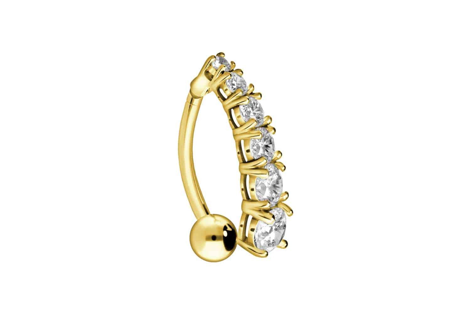 PIERCINGLINE Bauchnabelpiercing 18 Karat Gold Bananabell günstig online kaufen