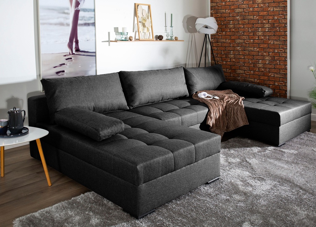 COLLECTION AB Wohnlandschaft "Josy", inkl. Bettfunktion, Bettkasten, mit 3 günstig online kaufen