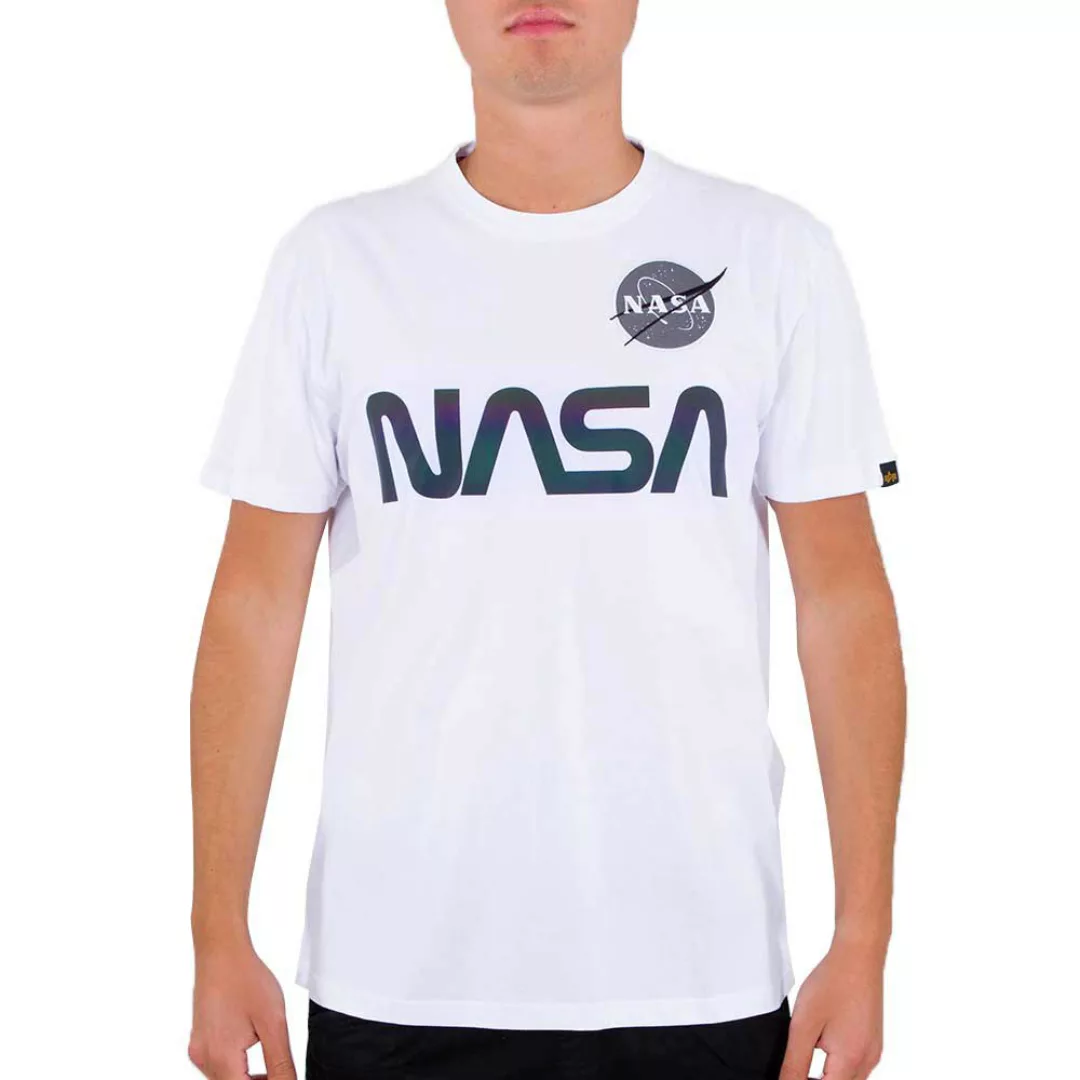 Alpha Industries Nasa Rainbow Reflective Kurzärmeliges T-shirt 3XL White günstig online kaufen