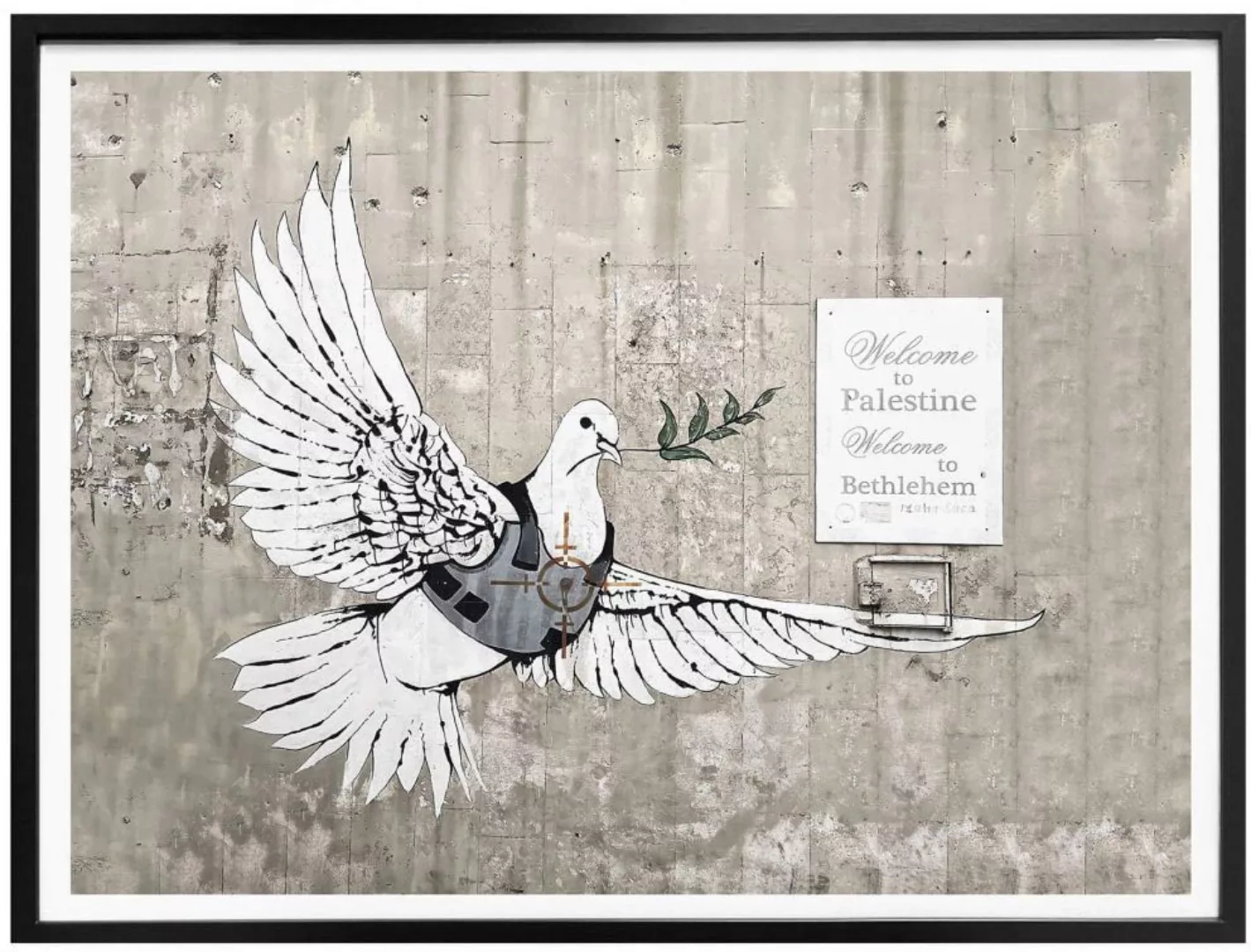 Wall-Art Poster "Banksy Die Friedenstaube Graffiti", Graffiti, (1 St.), Pos günstig online kaufen