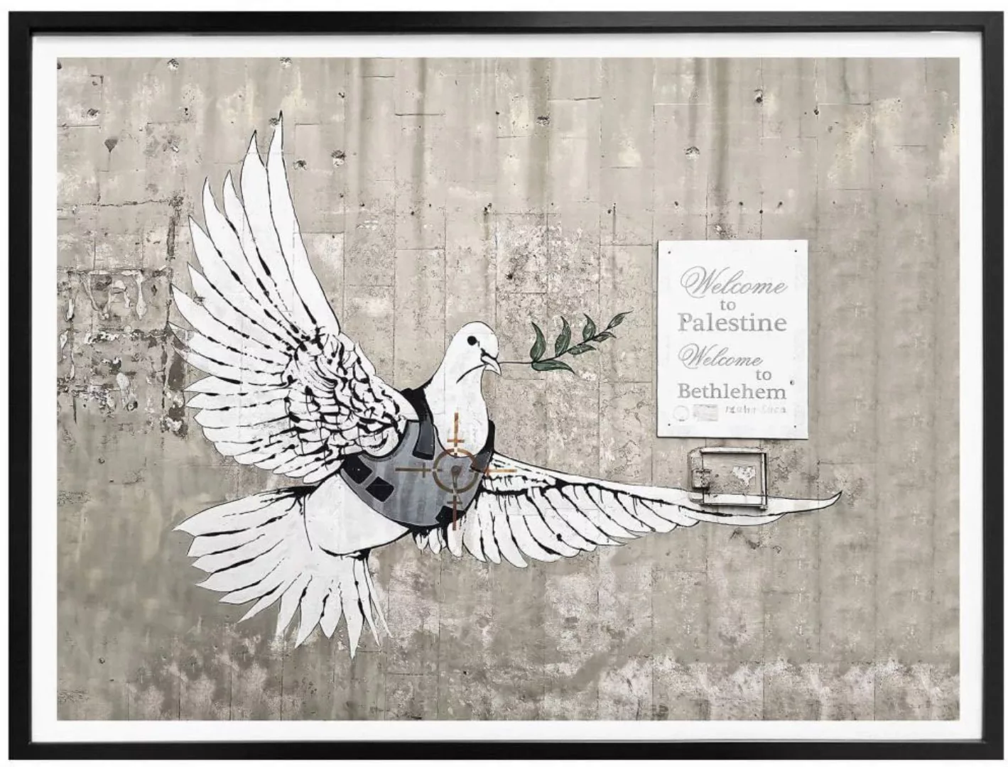 Wall-Art Poster »Banksy Die Friedenstaube Graffiti«, Graffiti, (1 St.), Pos günstig online kaufen