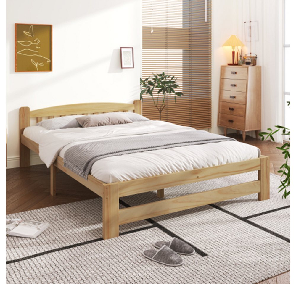 XDeer Holzbett Holzbett, Massivholzbett Futonbett, Doppelbett,Bett mit, Kop günstig online kaufen