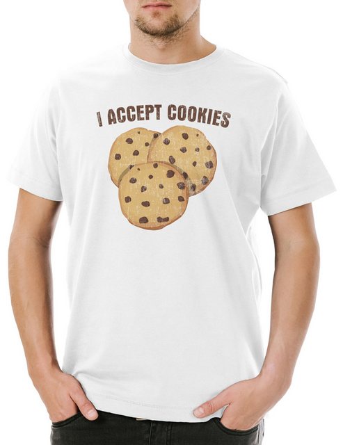 Urban Backwoods Print-Shirt I Accept Cookies Herren T-Shirt Fun Binary Code günstig online kaufen