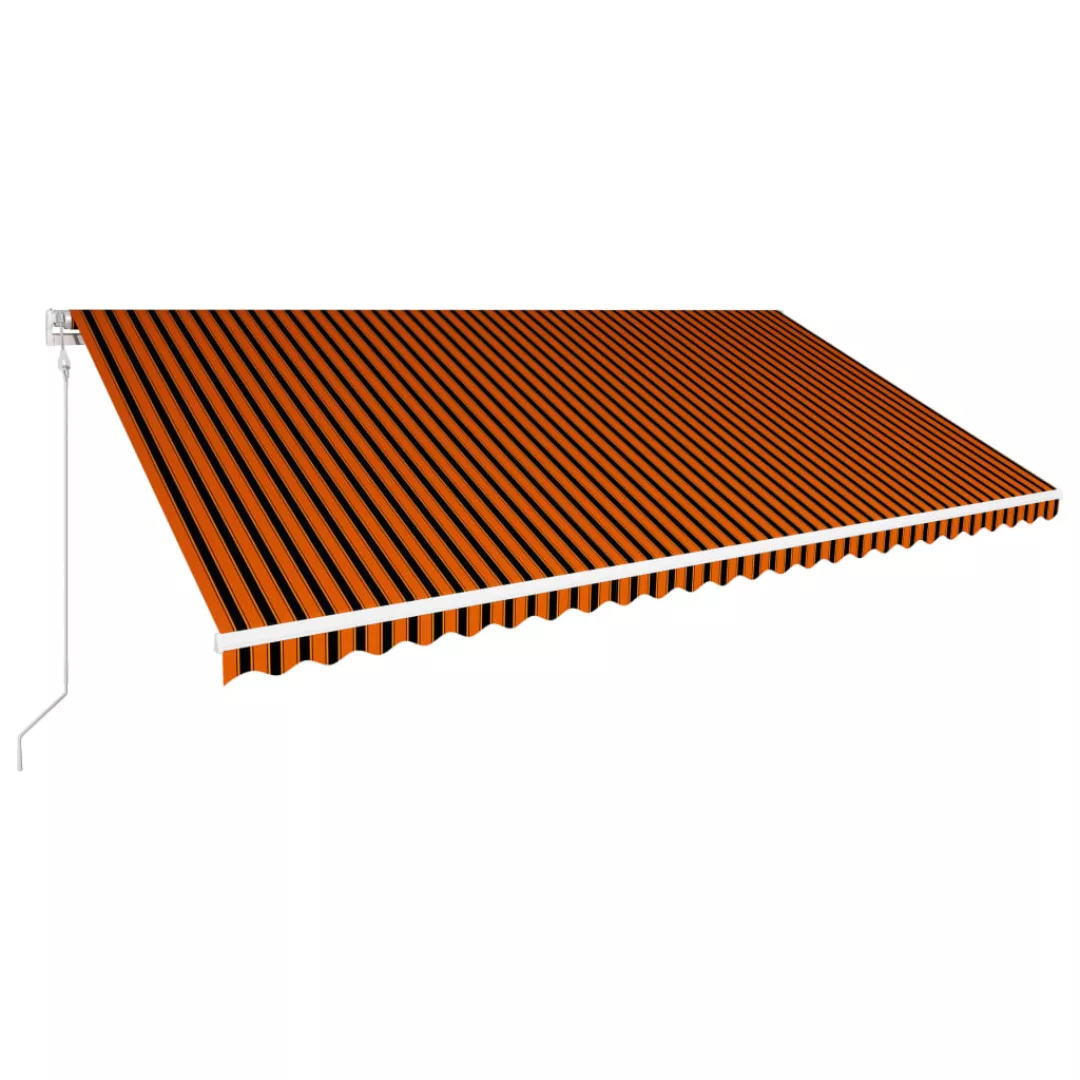 Automatisch Einziehbare Markise 600x300 Cm Orange Und Braun günstig online kaufen