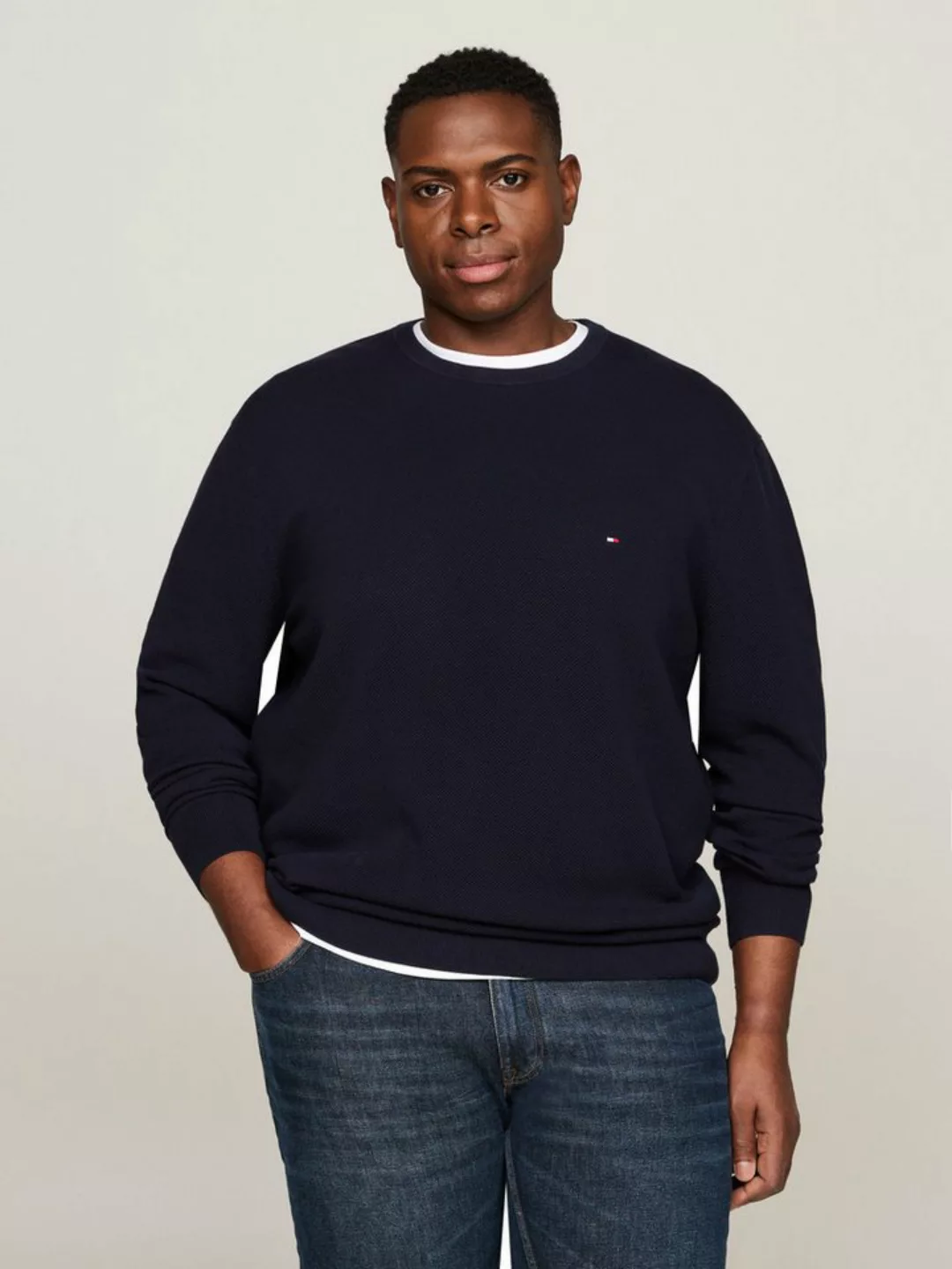 Tommy Hilfiger Big & Tall Rundhalspullover "BT-ESSENTIAL STRUCTURE CREW NEC günstig online kaufen