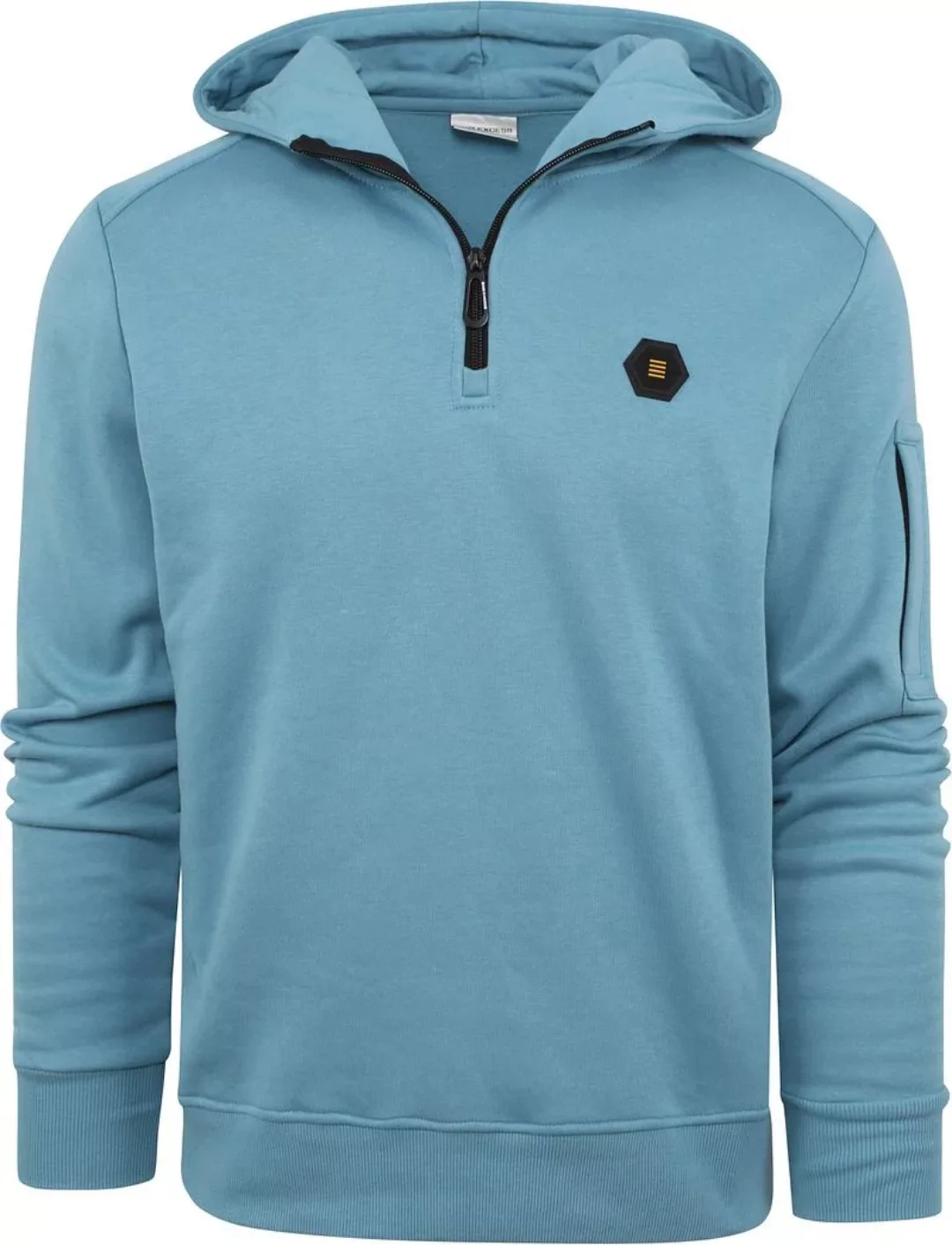 No Excess Half Zip Hoodie Blau - Größe L günstig online kaufen