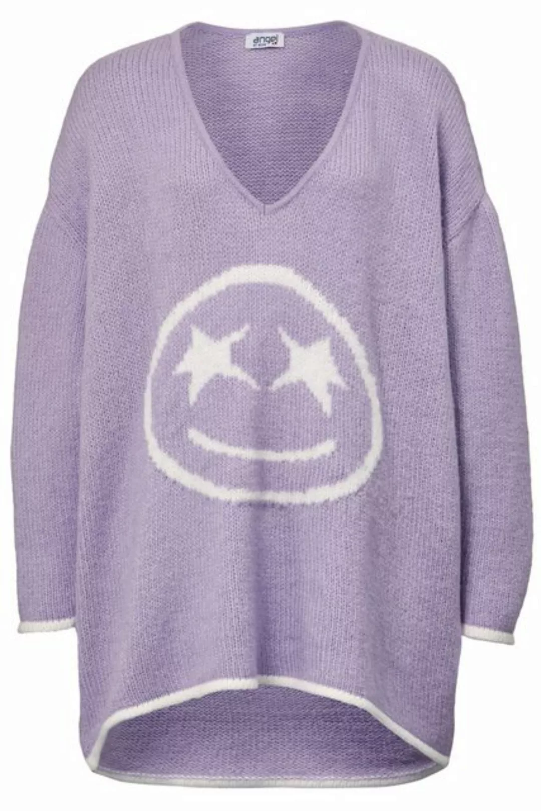 Angel of Style Strickpullover Pullover oversized Smiley V-Ausschnitt Langar günstig online kaufen