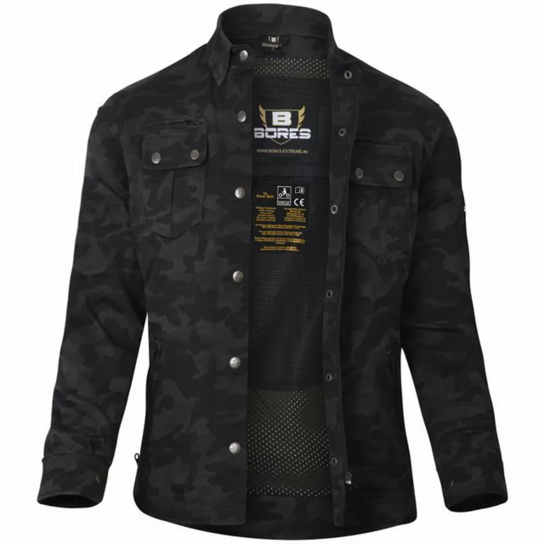 Bores Motorradjacke Bores Militaryjack Jacken-Hemd camouflage schwarz Damen günstig online kaufen
