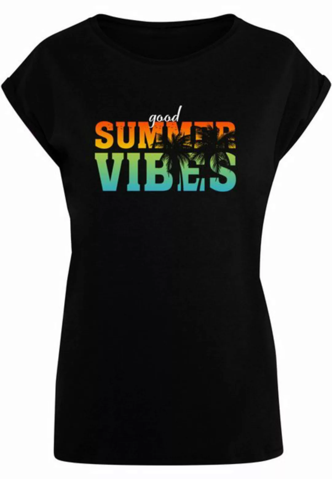 Merchcode T-Shirt Merchcode Damen Ladies Good Summer Vibes T-Shirt (1-tlg) günstig online kaufen