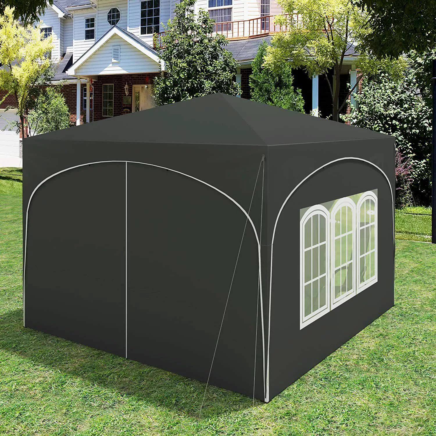 Woltu Faltpavillon, mit 4 Seitenteilen, 3x3 günstig online kaufen