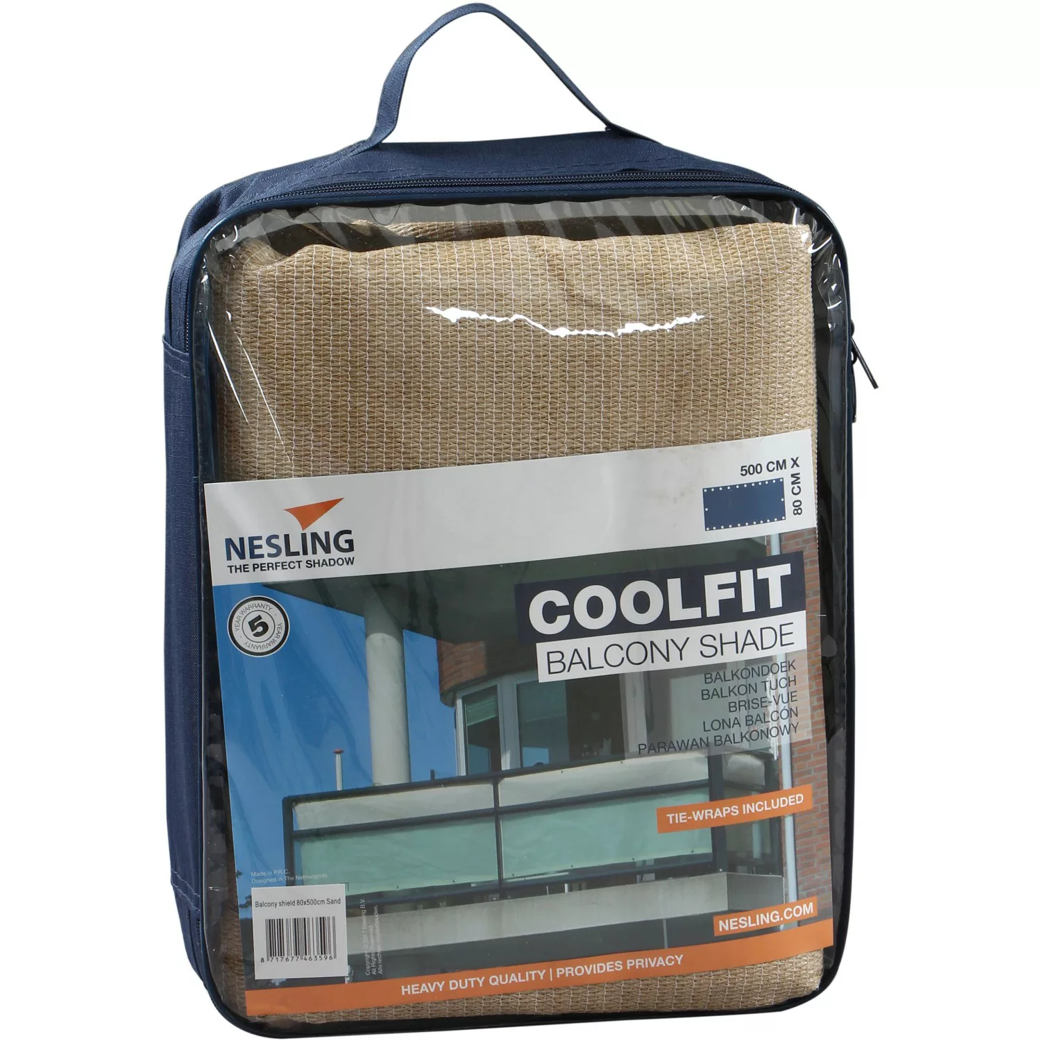 Nesling Balkonverkleidung Coolfit Natur 80 cm x 500 cm günstig online kaufen