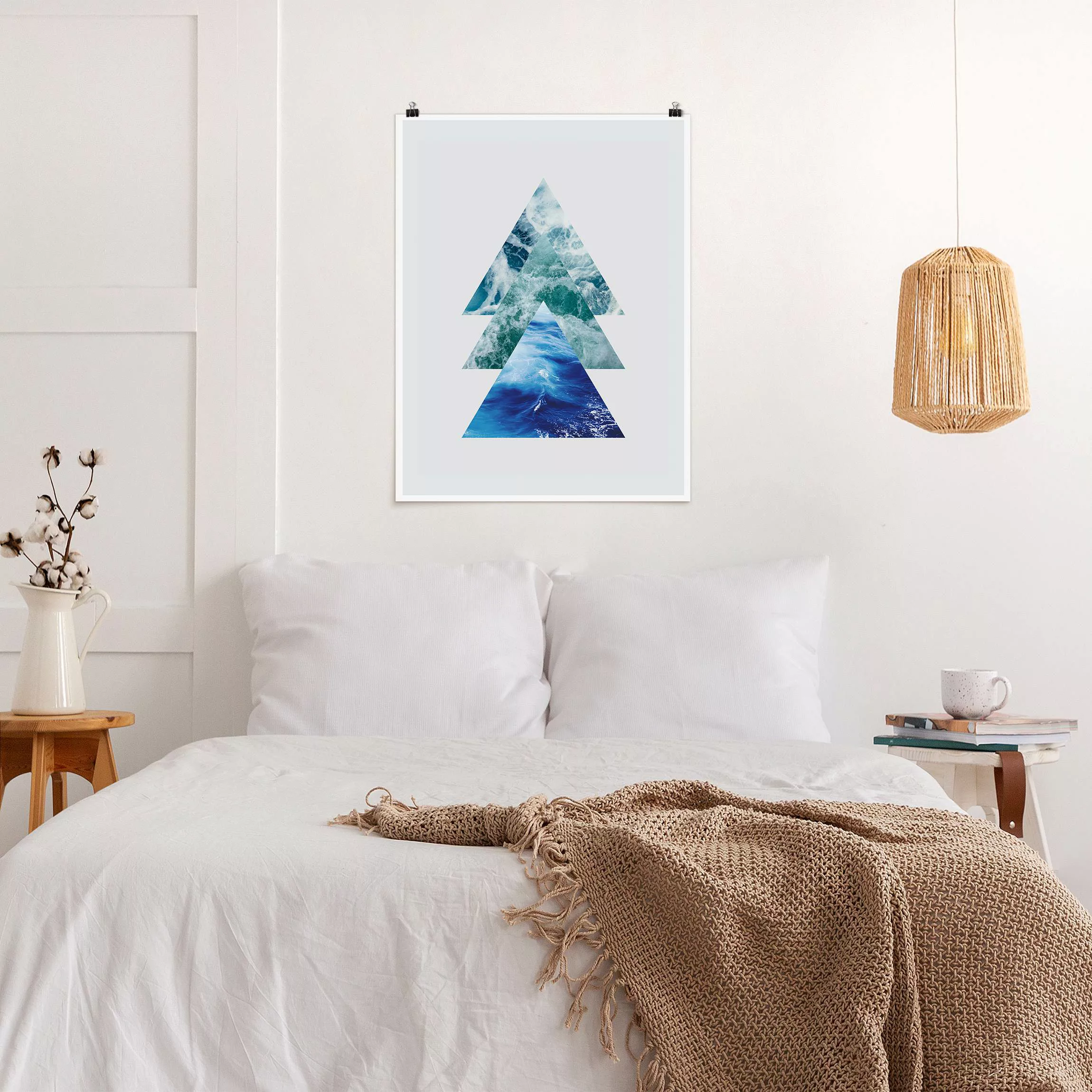 Poster Ozean Dreiecke günstig online kaufen