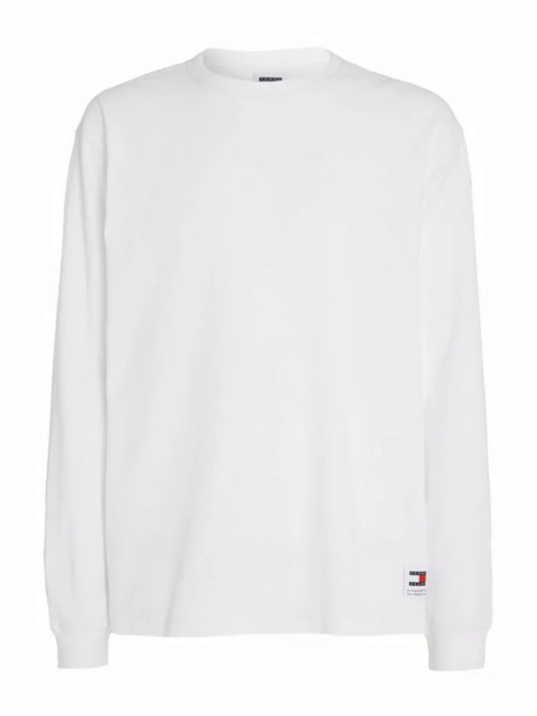 Tommy Jeans Langarmshirt TJM REG LS WAFFLE TEE mit Markenlabel am Bund günstig online kaufen