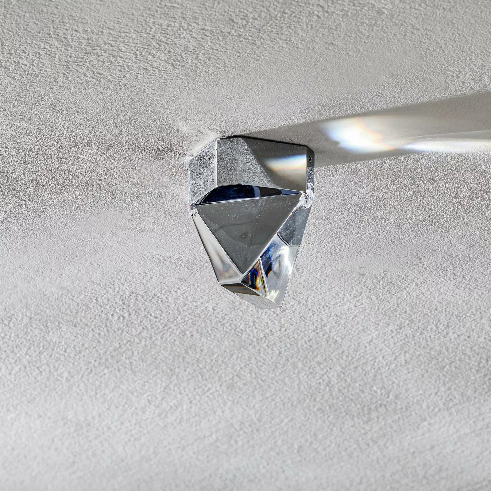 Fabbian Tripla - LED-Kristall-Deckenleuchte, alu günstig online kaufen