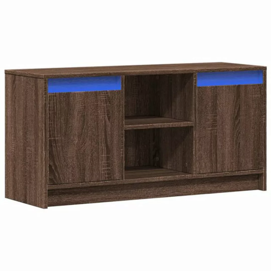 vidaXL TV-Schrank TV-Schrank mit LED-Beleuchtung Braun Eichen-Optik 100x34x günstig online kaufen