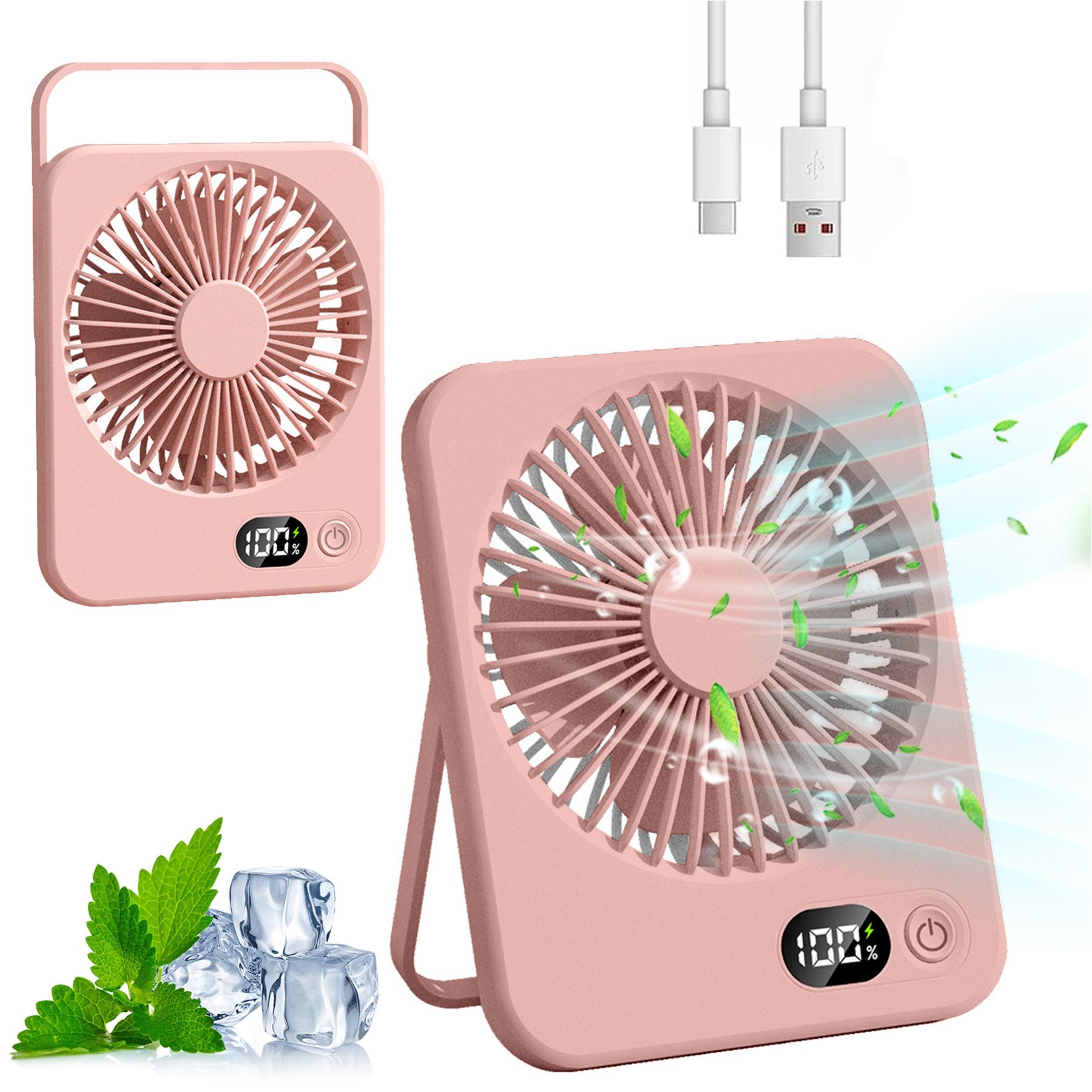 Senmudi Mini USB-Ventilator Klein Tischventilator USB günstig online kaufen