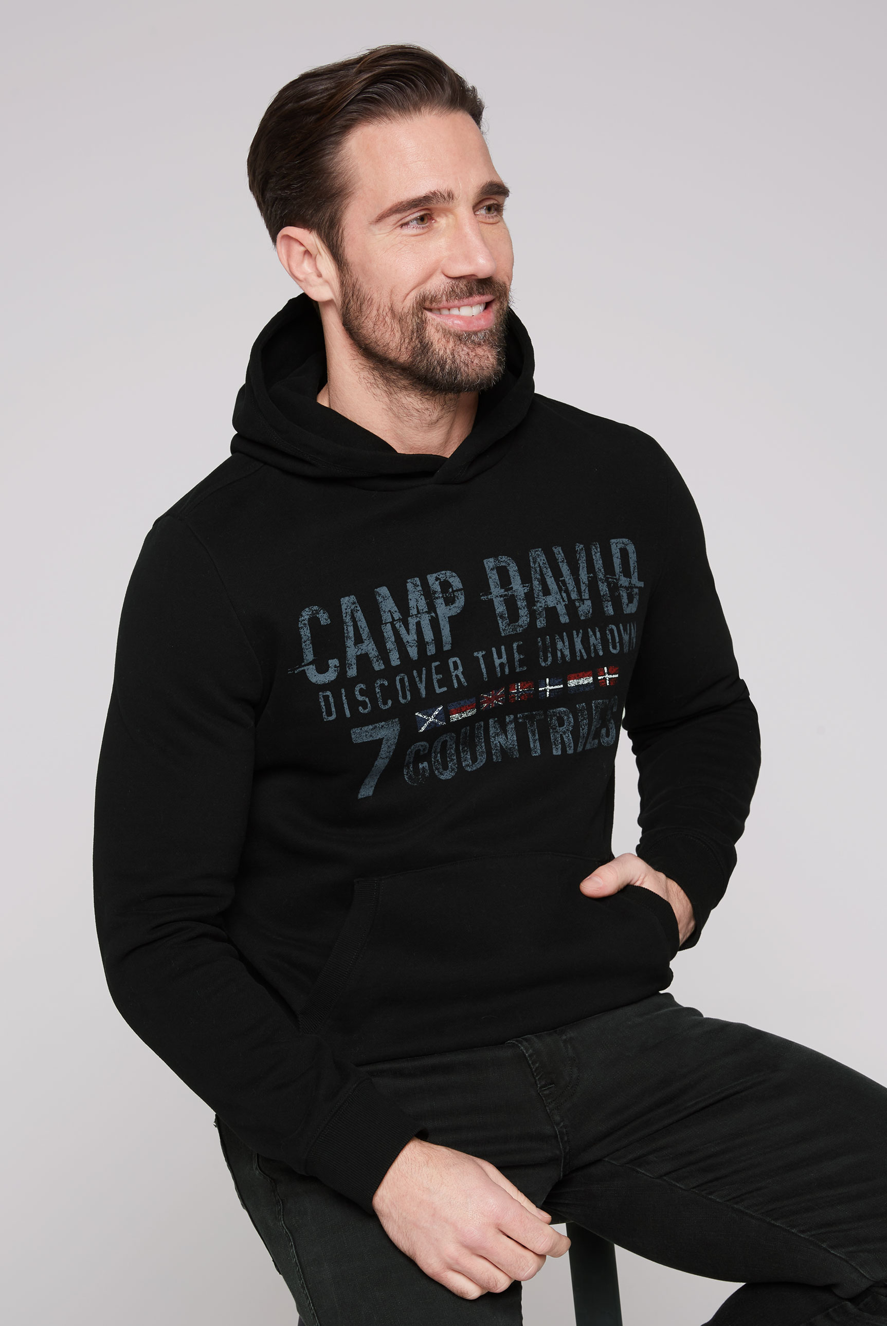 CAMP DAVID Kapuzensweatshirt mit Frontprint günstig online kaufen