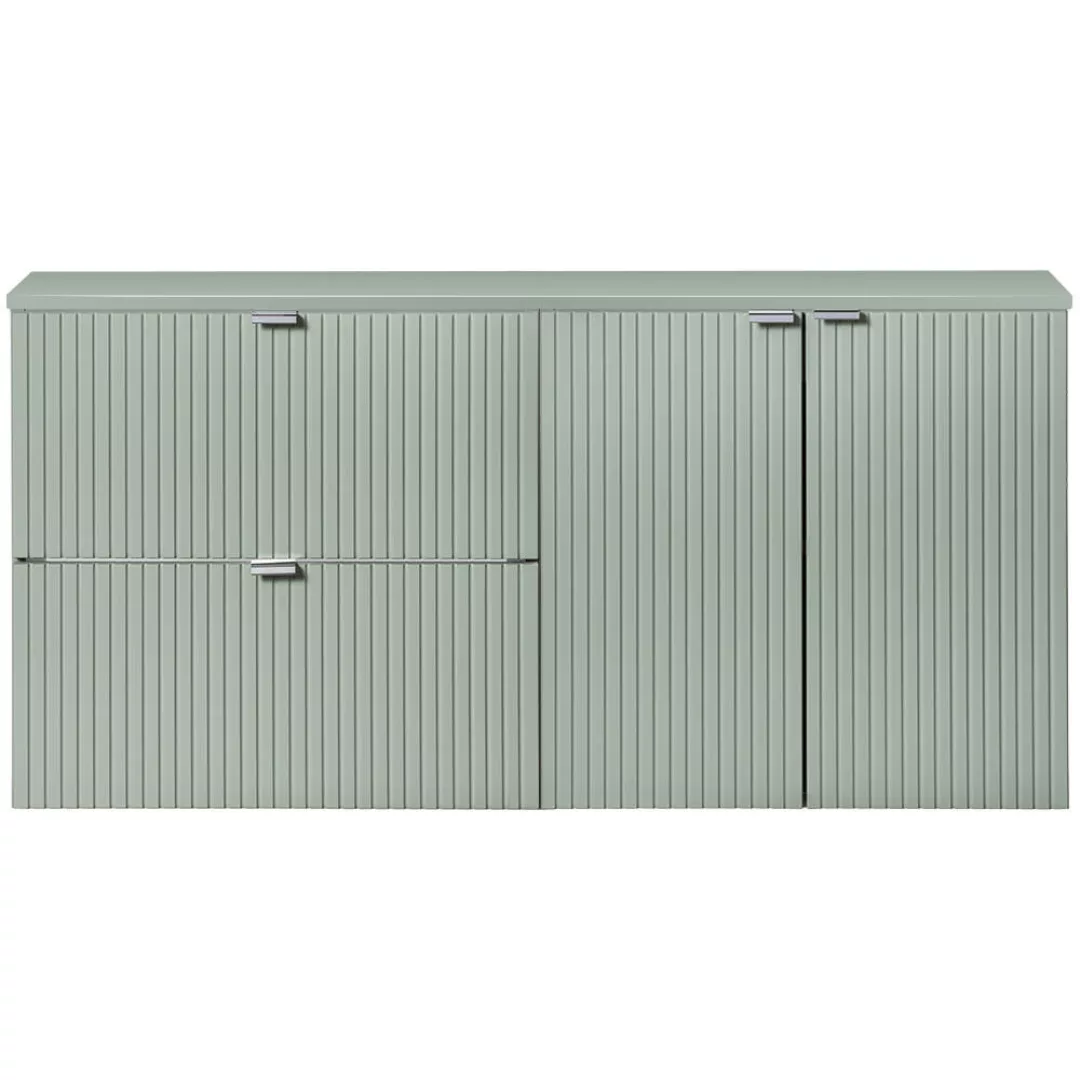 Doppel-Waschtischunterschrank 120cm, grün, NEWPORT-56-GREEN günstig online kaufen