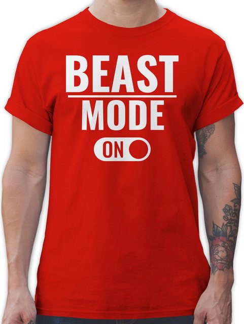 Shirtracer T-Shirt Beast Mode ON Fitness & Workout günstig online kaufen