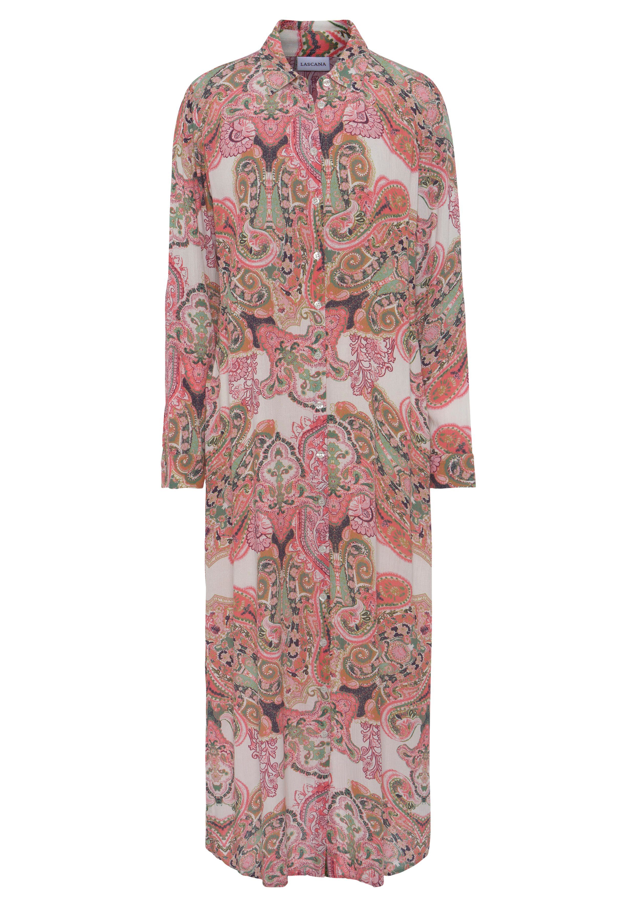 LASCANA Hemdblusenkleid Cover-Up Cover-Up, gekreppte Viskose, günstig online kaufen