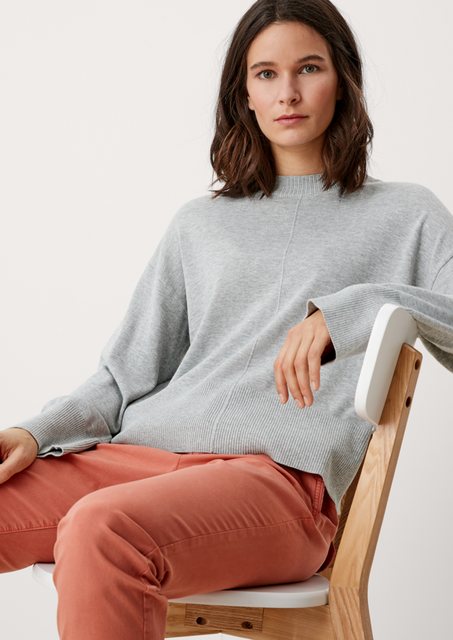 s.Oliver Strickpullover Pullover mit breitem Rippsaum günstig online kaufen