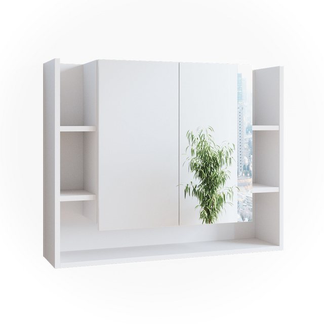 Vicco Badezimmerspiegelschrank Elira, Weiß, 80.2 x 64 cm günstig online kaufen