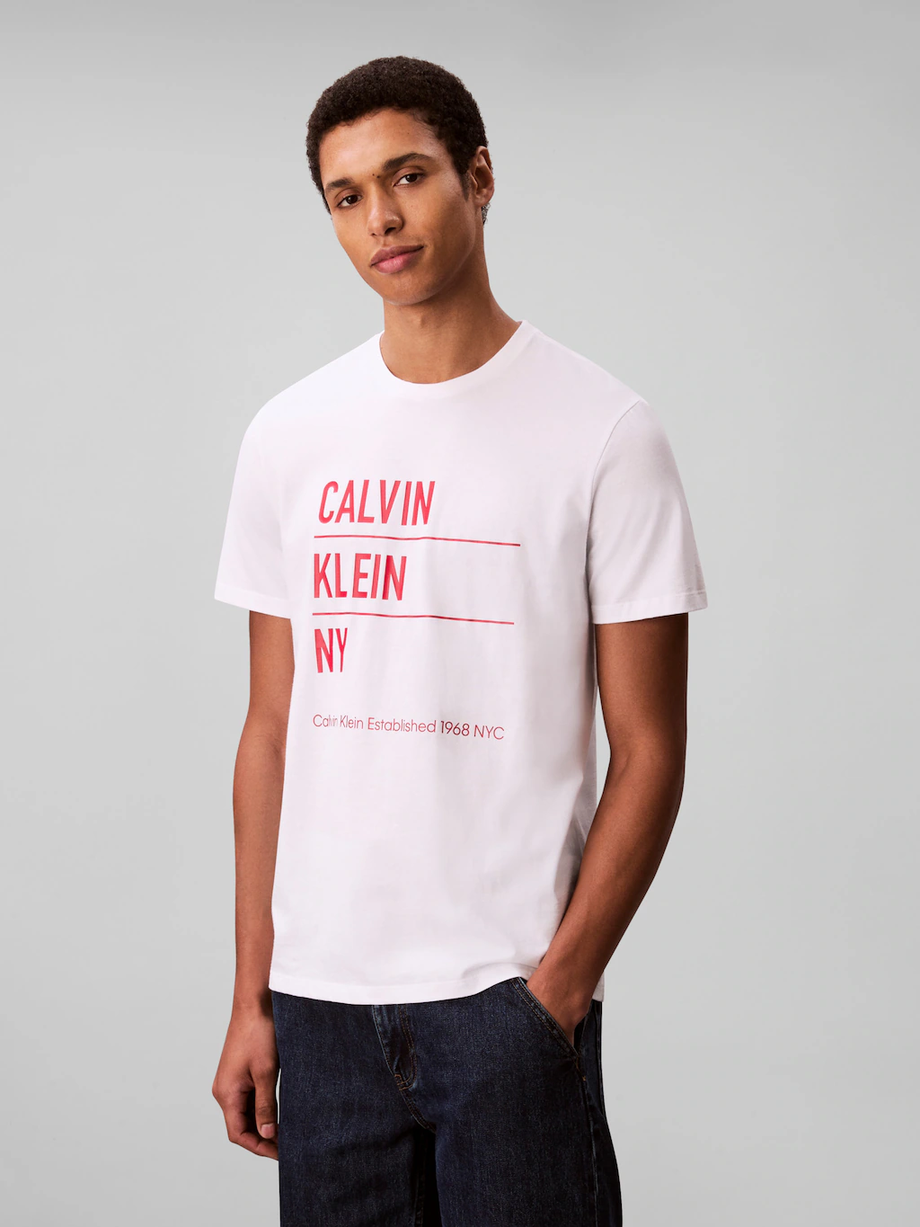 Calvin Klein Jeans T-Shirt "SS 30S EU CALVIN KLEIN NY GRAPHI", Mit Rundhals günstig online kaufen