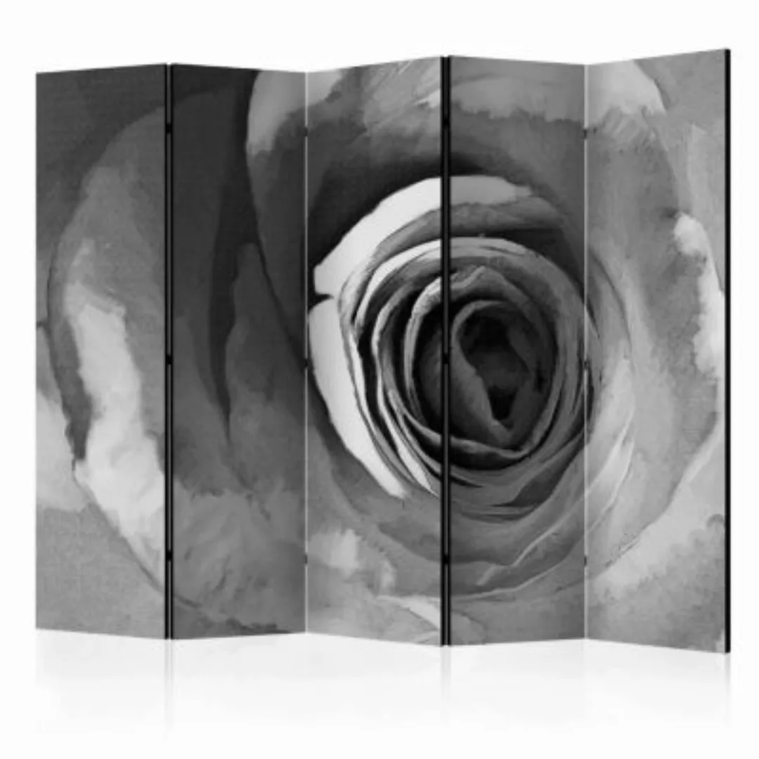 artgeist Paravent Paper rose II [Room Dividers] schwarz/weiß Gr. 225 x 172 günstig online kaufen