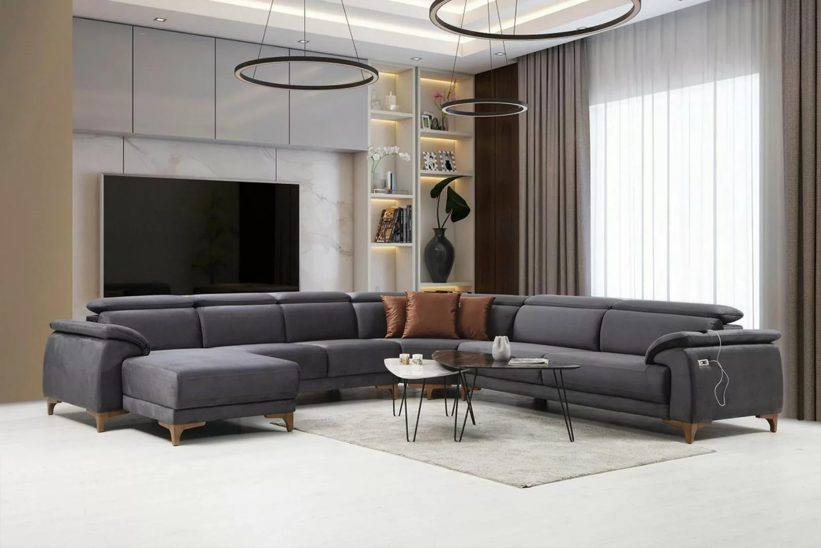 Xlmoebel Ecksofa Modernes Möbeldesign Wohnzimmer Eckcouch in U-Form Polster günstig online kaufen