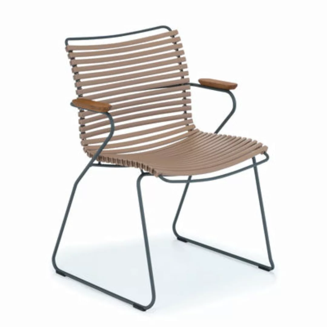 Sessel Click plastikmaterial beige / Kunststoff & Bambus - Houe - Beige günstig online kaufen