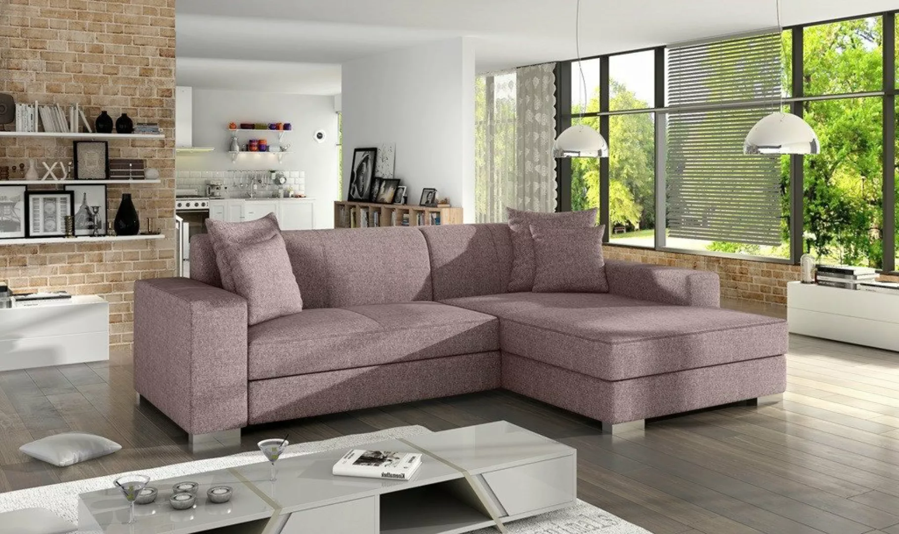 ALTDECOR Ecksofa MEXIC, Couch mit Schlaffunktion, Wohnzimmer - Wohnlandscha günstig online kaufen