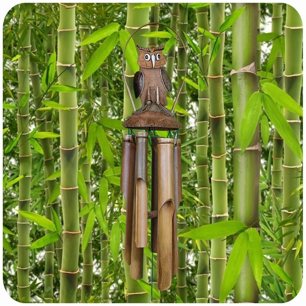 SIMANDRA Hängedekoration Windspiel Eule, Aus Holz günstig online kaufen