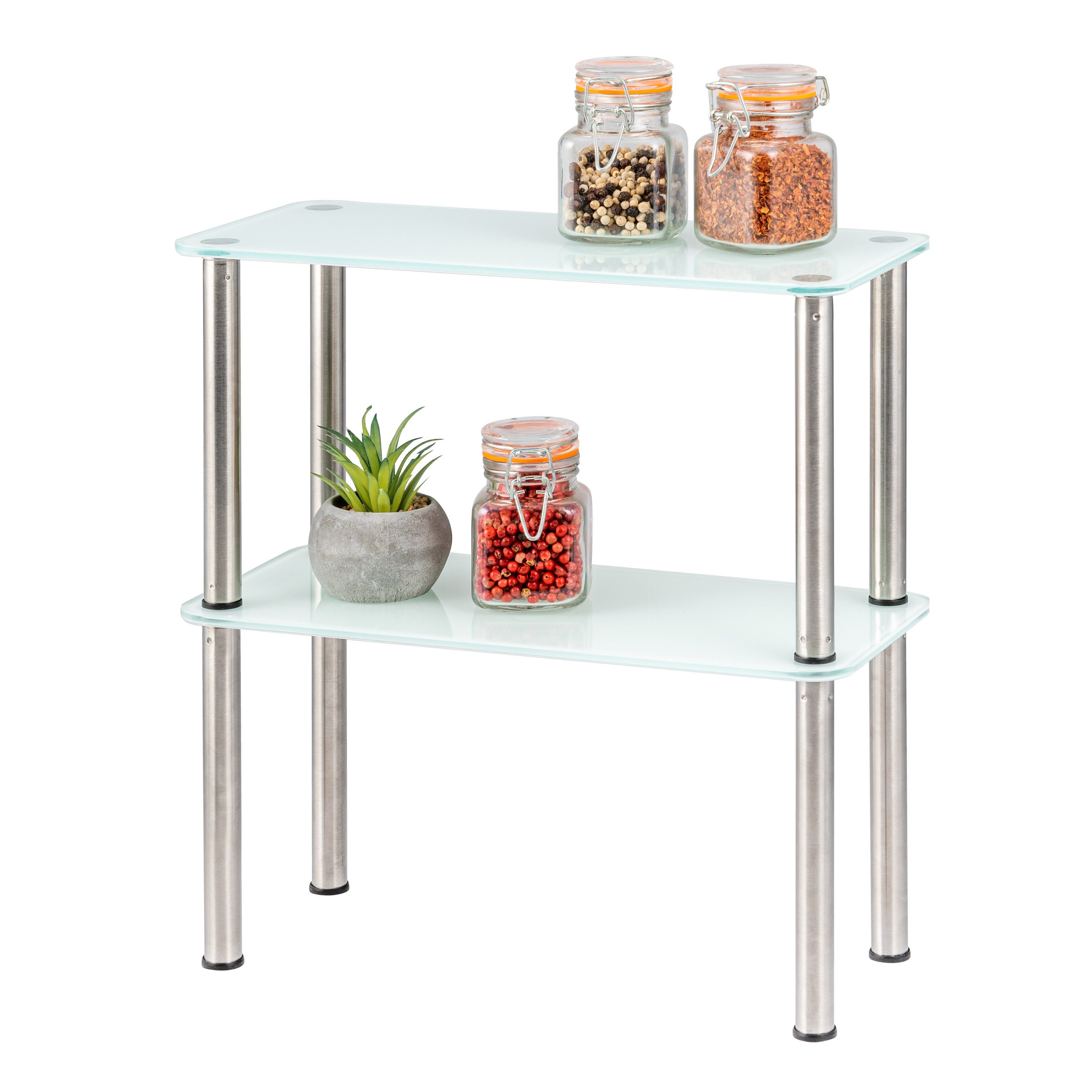 bremermann Küchenregal Glas-Regal, Küchenregal 2 Ebenen, günstig online kaufen
